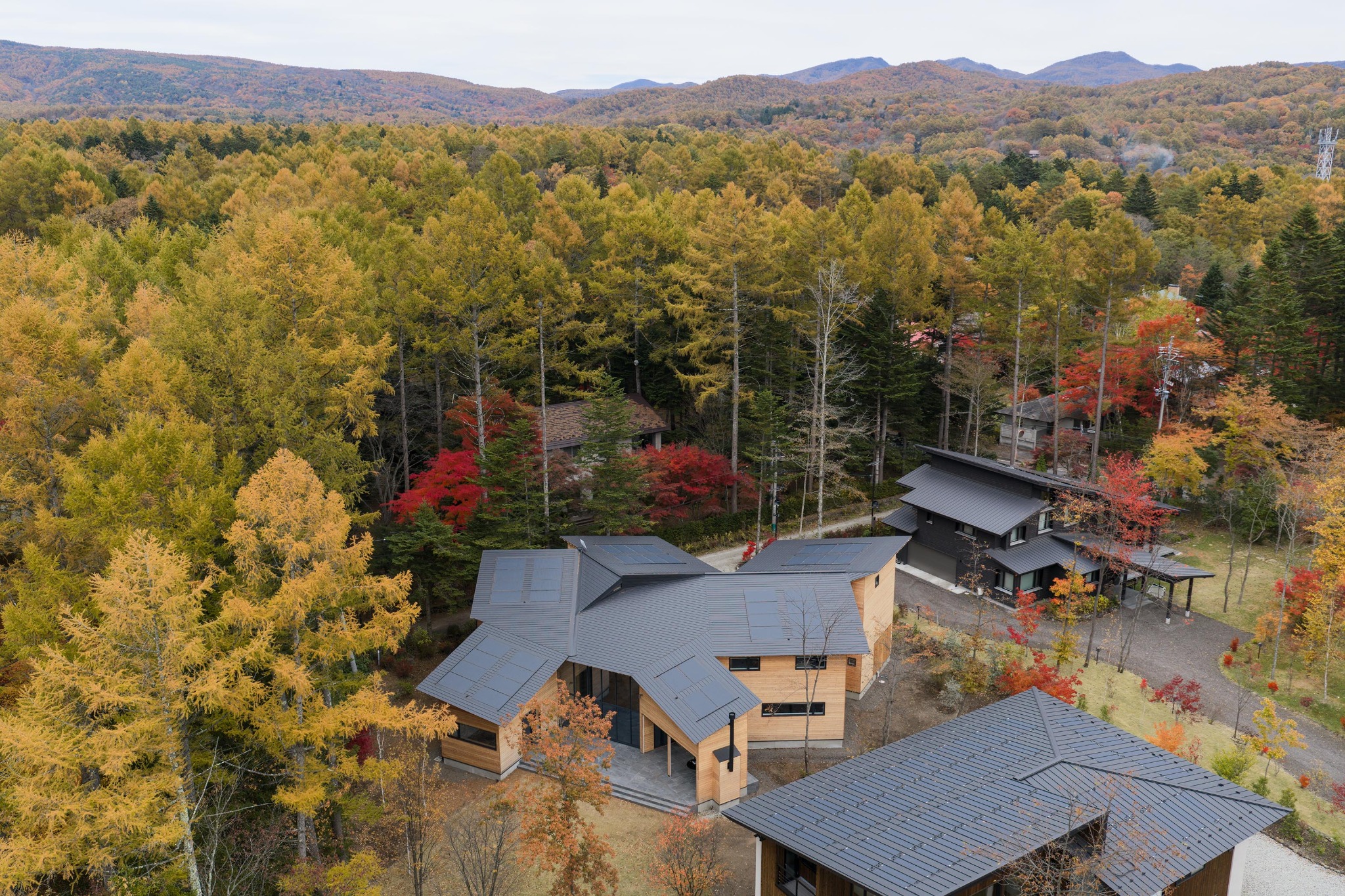 Villa in Karuizawa aerial